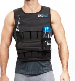 RUNmax Adjustable Weighted Vest Black