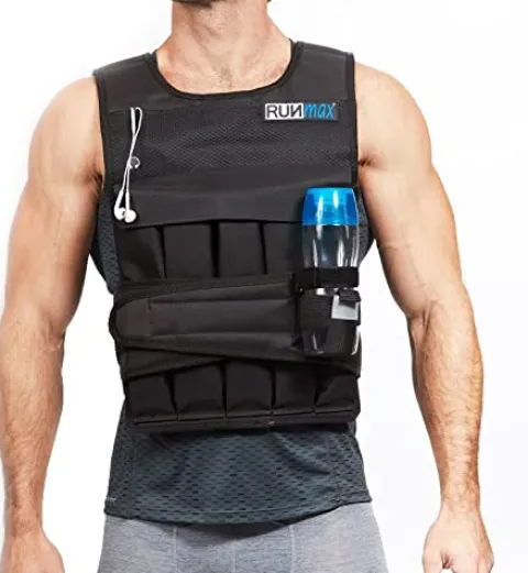 RUNmax Adjustable Weighted Vest Black