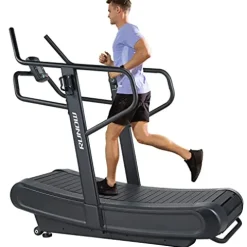 RUNOW Curved Treadmill Non-Electric Commercial Home Running Machine Black
