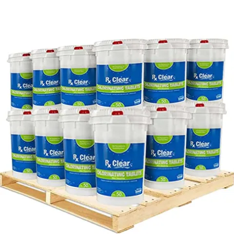 Rx Clear 3″ Inch Stabilized Chlorine Tablets 1200 Lbs White