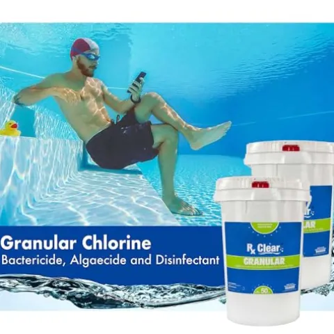 Rx Clear Stabilized Granular Chlorine 100 lbs for Pools and Spas