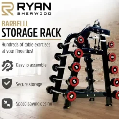 RYAN SHERWOOD Barbell Storage Rack Black