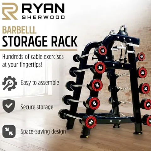 RYAN SHERWOOD Barbell Storage Rack Black