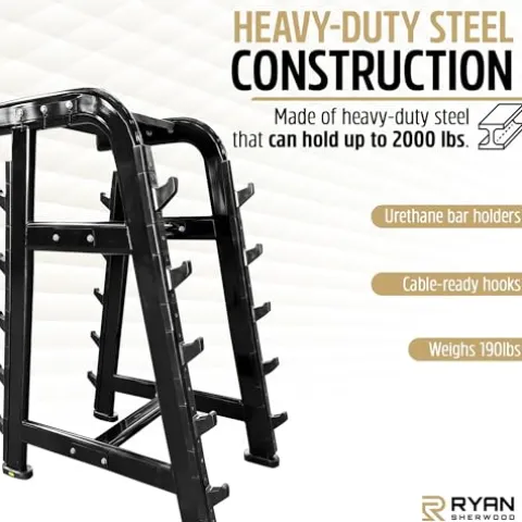 RYAN SHERWOOD Barbell Storage Rack Black