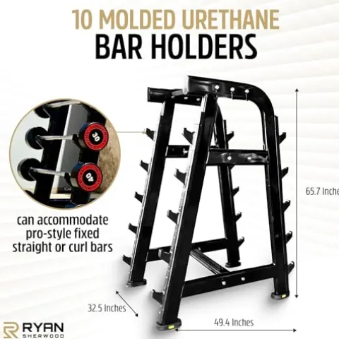 RYAN SHERWOOD Barbell Storage Rack Black