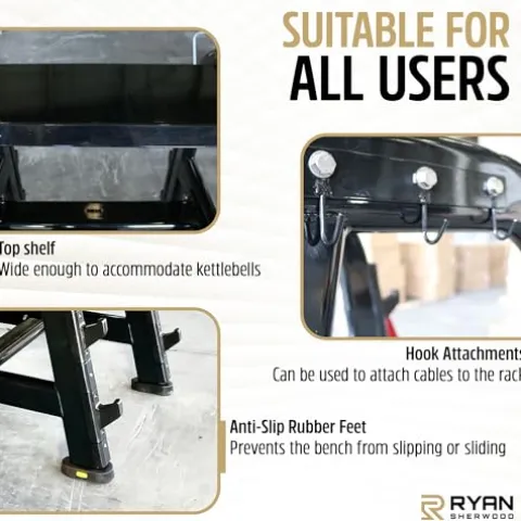 RYAN SHERWOOD Barbell Storage Rack Black