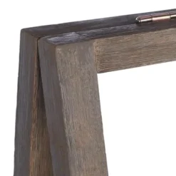 Safavieh Outdoor Collection Danser 2-Tier Shelf Dark Walnut/Grey