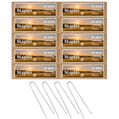 Sandbaggy 9 Inch Extra Long Landscape Staples (11 Gauge) – Heavy Duty Fabric Pins for Garden & Lawn – 10,000 Count