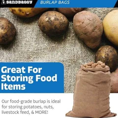 Sandbaggy Burlap Bags 22″ x 36″ Food Grade Pack of 500 Brown