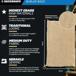 Sandbaggy Burlap Bags 22″ x 36″ Food Grade Pack of 500 Brown