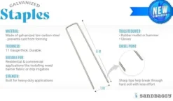 Sandbaggy 10,000-Count Rust-Free 6-Inch Landscape Staples Galvanized Garden Stakes