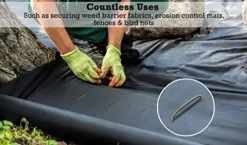 Sandbaggy 10,000-Count Rust-Free 6-Inch Landscape Staples Galvanized Garden Stakes