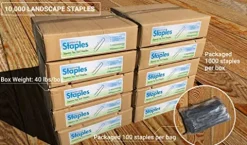 Sandbaggy 10,000-Count Rust-Free 6-Inch Landscape Staples Galvanized Garden Stakes