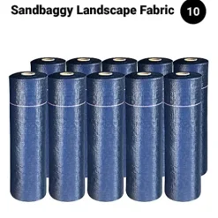 Sandbaggy Landscape Fabric | 40 Year Weed Mat & Ground Cover | 3 ft x 500 ft – 10 Rolls Blue