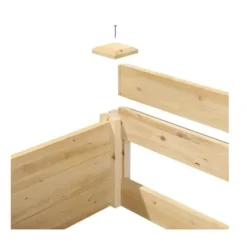 Saranya Rustic Cedar Raised Bed Planter Box Natural Wood 96″ L x 48″ W x 14″ H