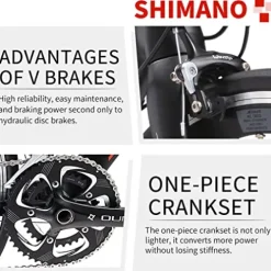 SAVADECK Aluminium Road Bike R8 700C Black Red