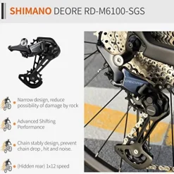 SAVADECK Carbon Fiber Mountain Bike 27.5×17 Black Blue