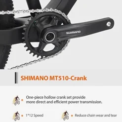 SAVADECK Carbon Fiber Mountain Bike DEORE 12-Speed Glossy Black