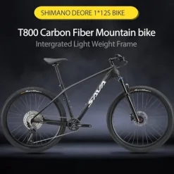 SAVADECK Carbon Fiber Mountain Bike DEORE 12-Speed Glossy Black