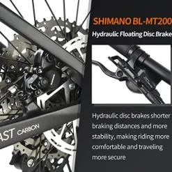 SAVADECK Carbon Fiber Mountain Bike Black