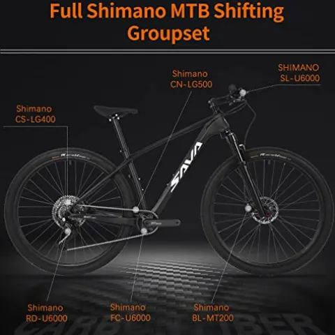 SAVADECK Carbon Fiber Mountain Bike White