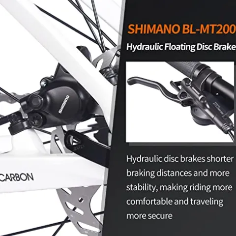 SAVADECK Carbon Fiber Mountain Bike White