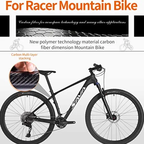 SAVADECK Carbon Fiber Mountain Bike Black