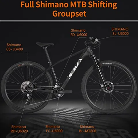 SAVADECK Carbon Fiber Mountain Bike Black