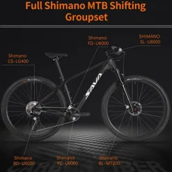 SAVADECK Carbon Fiber Mountain Bike Black