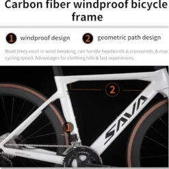 SAVADECK Carbon Fibre Road Bike Hydraulic Oil Disc Black