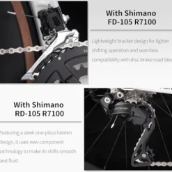 SAVADECK Carbon Fibre Road Bike Hydraulic Oil Disc Black