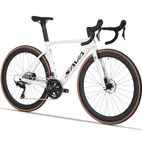 SAVADECK Carbon Fibre Road Bike Shimano R7120 White