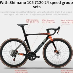 SAVADECK Carbon Fibre Road Bike Hydraulic Oil Disc – Twilight-Orange