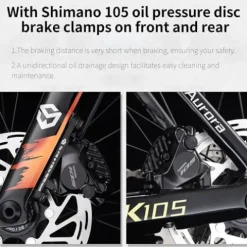 SAVADECK Carbon Fibre Road Bike Hydraulic Oil Disc – Twilight-Orange