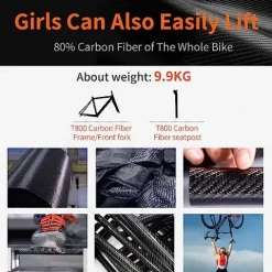 SAVADECK Carbon Gravel Road Bike GRX600 11-Speed Black 47cm