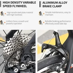 SAVADECK Carbon Road Bike Windwar5.0 with Shimano 105 40-Speed Groupset, Ultra-Light Bicycle New Black