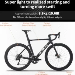 SAVADECK Carbon Road Bike Shimano 105 Di2 7170 Black
