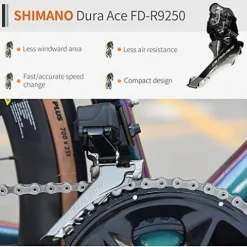 SAVADECK Carbon Road Bike with Shimano Ultegra Di2 9270 Electric Groupset Black Purple