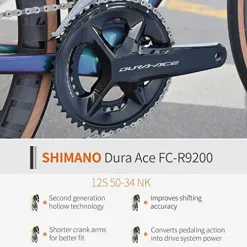 SAVADECK Carbon Road Bike with Shimano Ultegra Di2 9270 Electric Groupset Black Purple