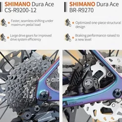 SAVADECK Carbon Road Bike with Shimano Ultegra Di2 9270 Electric Groupset Black Purple