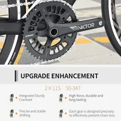 SAVADECK Carbon Road Bike Windwar5.0 Black White