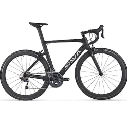SAVADECK Carbon Road Bike 700C Carbon Frame Racing Bicycle with R8000 22 Speed GroupSet, 25C Tire (Black 54cm)