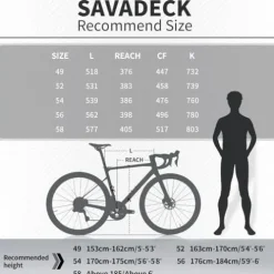 SAVADECK Carbon Road Bike Lightweight 24-Speed Shifting Road Bicycle White