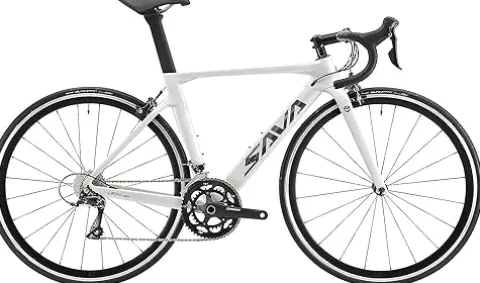 SAVADECK Carbon Road Bike with Shimano SORA R3000 18 Speed Derailleur System White