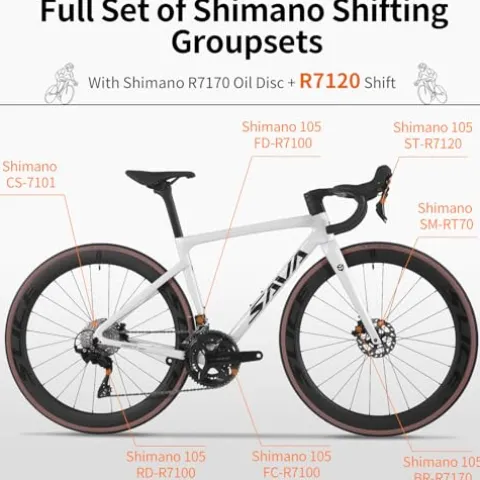 SAVADECK Carbon Road Bike White