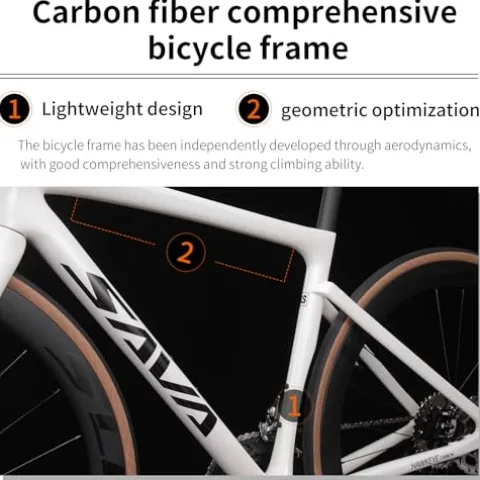 SAVADECK Carbon Road Bike White
