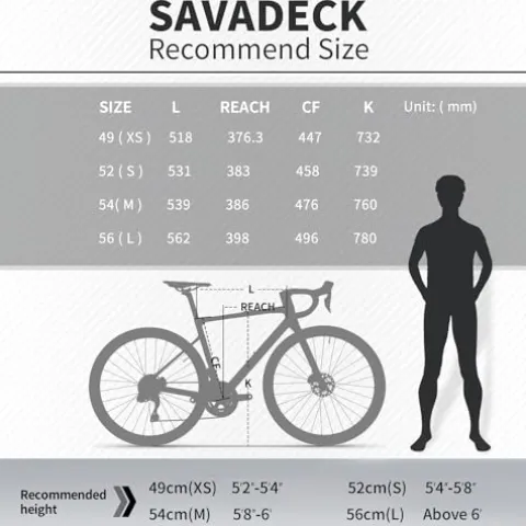 SAVADECK Carbon Road Bike White