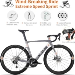 SAVADECK Carbon Road Bike T800 Shimano 105 R7000 22-Speed New Green 56cm