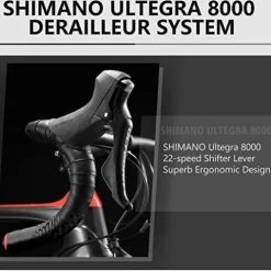 SAVADECK Phantom 2.0 Carbon Fiber Road Bike 700C Racing Bicycle R8000 22 Speed Group Set Fizik Saddle New Black Red