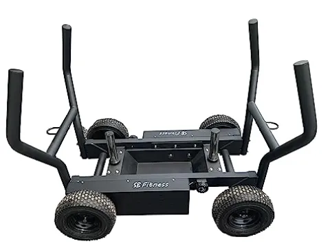 SB Fitness Equipment SuperSled with 8 Levels of Resistance and 50 lbs. Weight Plates